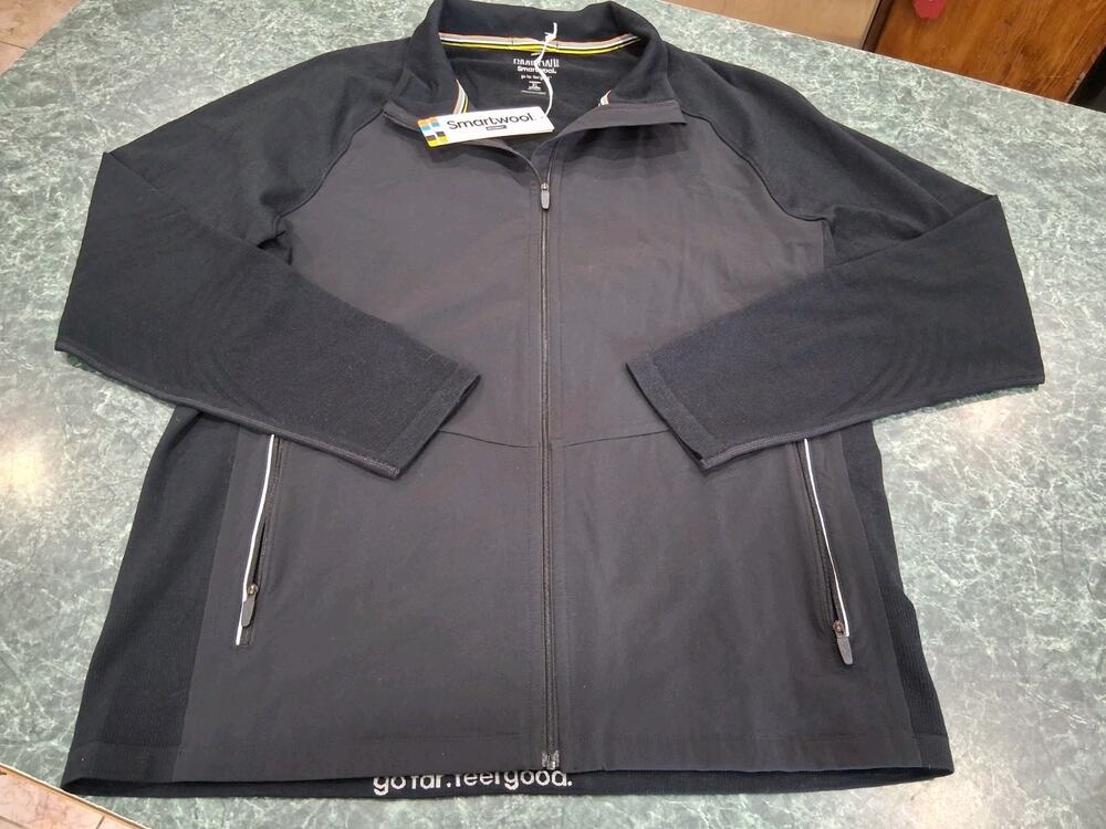 New Smartwool Jacket Womens XL Black Intraknit Active Full Zip Merino Wool FLAW